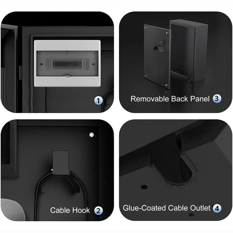 Heavy Duty Outdoor EV Charger Enclosure Floor Standing Charging Station Box With Key Locks all season weatherproof detail of internal features
