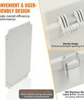 Rugged Weather Resistant Junction Box With Hinged Lid And Stainless Steel Lock ABS Plastic Enclosure IP67 Dust And Waterproof Large 16.93 x 12.99 x 7.09 Inch Interior For Wiring And Electrical Components, hinged lid and mounting plate