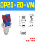 Robotic Arm Pneumatic Holding Tool For Finger Cylinder Pulling Single Action Fixture For GOP GOF 2020 Series Grip Ready Accessory With Selector Switch For Automated Assembly And Parts Handling, GOP20-20VMQ size drawing