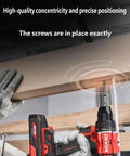User operating a Heavy Duty 20V Brushless Cordless Impact Drill With Killer 55 Nm Torque and Two Speed Variable Control.