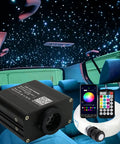 Twinkle And Sound Activated Fiber Optic Star Ceiling Kit For Cars And Indoor Spaces, 150 Strands, RGBW Light Engine, in use