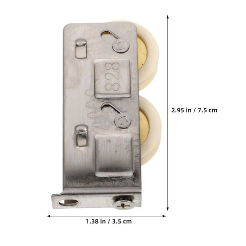 Heavy Duty Stainless Steel Sliding Door Window Pulley Roller Replacement Runs Smooth As Butter Track Wheel Guide For Interior Cabinets Quiet Operator Rig close-up on roller mechanism