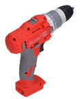 Slick Compact Cordless Electric Drill With Ergonomic Handle And 25 Torque Levels Featuring Forward Reverse Modes, side view showing grip and chuck.