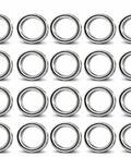 20 Pack 6703-2RS Thin Section Bearings 17X23X4MM Precision Ball Bearings For Robotics And Gimbals displaying chrome dual sealed rings.