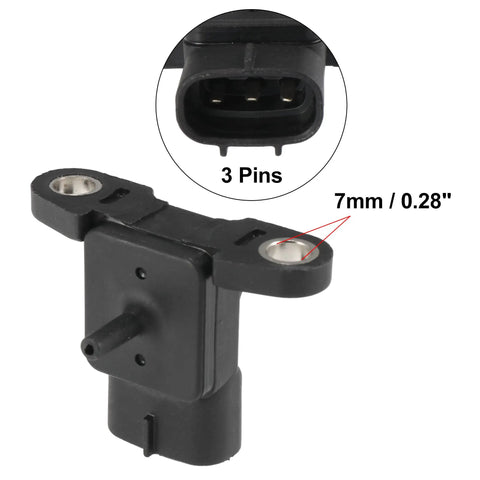 Rock Solid Map Air Intake Pressure Sensor Straight Bolt Up Replacement For Mazda 3 And 626 with 3 pin electrical connector.