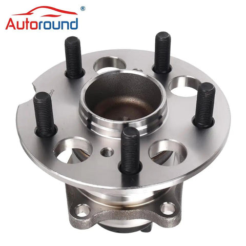 Rear Wheel Hub Assembly For Toyota Sienna 2004 To 2010 Fwd Model With Integrated Abs Sensor and Five Lug Bolt Pattern, top view.