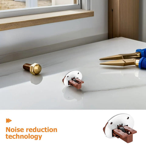 Drawer Slides Replacement Kit With Rollers And Guides, noise reduction feature with metal and plastic components on table.
