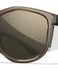 Heavy Duty Unisex Safety Glasses Featuring Removable Side Shields And Shatterproof Captivate Tungsten Mirror Lenses, side view.