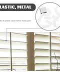 Straight Up Shutter Repair Pins For Window Blinds And Plantation Shutters No Sweat Home Kit with plastic and metal pins for blinds.
