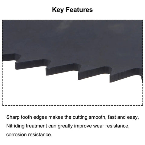 Close-up of Premium Two Point Five Inch Circular Saw Blade Featuring Seventy Two High Speed Steel Cutters And A Generous Sixteen Millimeter Bore.