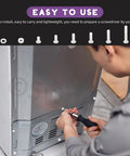 A person using Real Deal Heavy Duty M4 Nylon Pan Head Screws With Hex Nuts And Flat Gasket Washers Assortment Kit 360 Piece set to fix equipment.