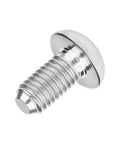 Premium M4 Titanium Hex Head Bolts Grade 5 Silver 4 Pack Heavy Duty Anti Corrosion Fasteners For Automotive Engine Build And DIY Mechanic Gear Project Fixes That Hit Different With Fly Finishes, close-up view.