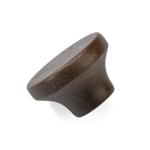 Modern Warm Walnut Wood Cabinet Knobs And Single Hole Drawer Pulls For Dressers Bedroom Furniture Upgrade Fresh Vibe Solid Natural Finish, top view.