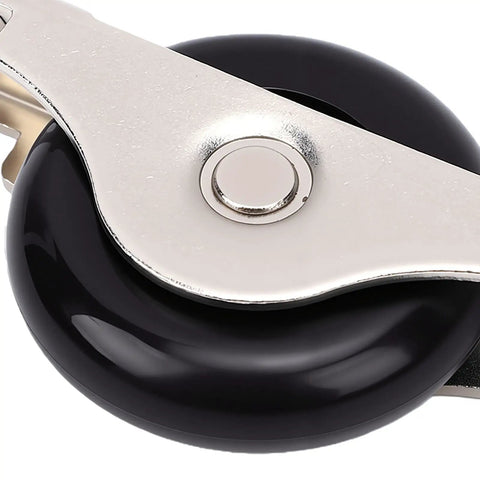 Pro Grade No Sweat Sliding Door Pulley Rollers close-up, 40mm nylon bearing detail, sturdy metal mount for smooth glide.