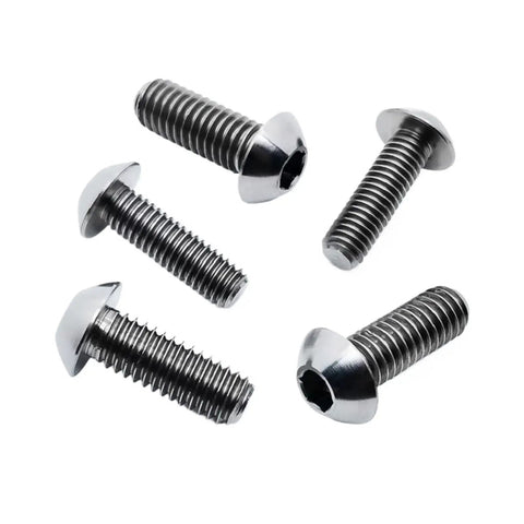 Rock Solid TC4 Titanium Round Head Hex Socket Screws M10x20mm Heavy Duty Precision Fasteners Shop Ready Hardware Pack for Pro Mechanics.