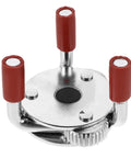 Universal Stainless Steel Smoke Sensor Removal Tool Fire Alarm Transducer Extractor Kit Professional Grade Detector Head Wrench close-up view.