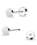 Premium Top Shelf 4Mm Titanium Stud Earrings For Sensitive Ears Hypoallergenic Flatback Dot Screw Ons Non Nickel Lead Free showcased from multiple angles.