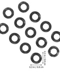 500 Piece Spring Wave Washers Kit 4 By 8 By 0.3 Mm 65Mn Spring Steel Compression Washers For Screws And Bolts Industrial Grade Fasteners Gaskets Heavy Duty Thrust Load And Vibration Control, 4x8x0.3mm black wave washers
