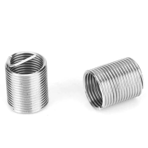 Stainless steel M6x1 threaded inserts from 30-Piece Heavy-Duty Thread Repair Kit For Aluminum And Soft Metals