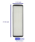 Replacement Filter Set For Whirlpool WPT80 Whispure Large Tower Air Purifier Featuring H13 True HEPA Filters dimensions shown