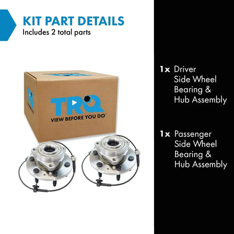 Premium Wheel Bearing And Hub Assembly Pair For Quick Garage Swaps Featuring Heavy Duty Steel Components and Rock Solid Road Ready Performance Guaranteed Fit with kit details.