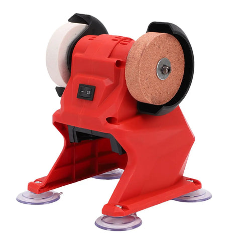 Badass Cordless Bench Grinder Boasting A Rock Solid Copper Motor And A Kickin 5500 RPM Speed for sharpening and polishing.