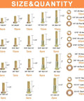 Tough As Nails Heavy Duty Assorted Hex Nut And Bolt Kit Packed With 626 Pieces Grade 8.8 High Tensile Steel Yellow Zinc Plated sizes and quantities chart.