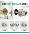 Ditch The Old School Keys With This Ultra Smooth One Touch Fingerprint Smart Lock Keyless Entry Door Deadbolt Fo Shur showing various angles of door knob.