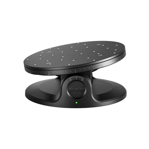 Dead On Accurate Dual Axis Turntable For Seamless 3D Scanner Accessory, 200mm size, black platform with adjustable speed.