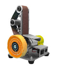 Premium Mini Tabletop Vertical Sanding Belt Polishing Machine With All 304 Stainless Steel Body And Pure Copper Motor for precise grinding.