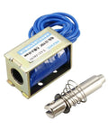 12V DC Pull Type Solenoid Electromagnet Open Frame Style With 8 To 10 Mm Stroke Linear Motion Plunger Spring Return No Fuss Installation DIY Automation Gear For Machinery Projects And Hobbies, open-frame solenoid with plunger