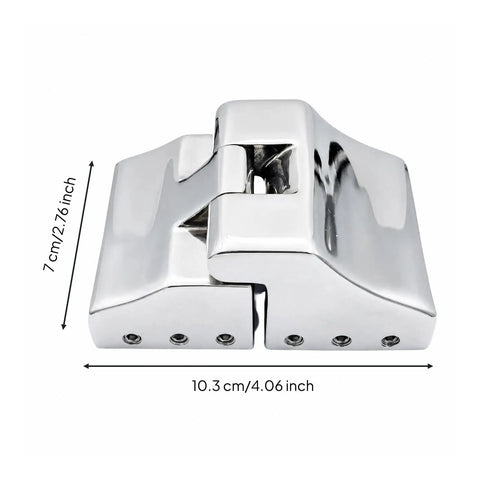 316 Stainless Steel Heavy Duty Hinge With Broad Mounting Plates Polished Finish For Sunroom Roofs Rv Campers Marine Builds Home Reno with dimensions 10.3cm x 7cm.