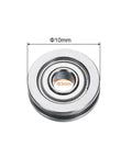 Twenty Piece U Groove Track Guide Bearing Set Three mm X Ten mm X Three mm Crafted From Tough Gcr15 Chrome Steel for CNC rig use.
