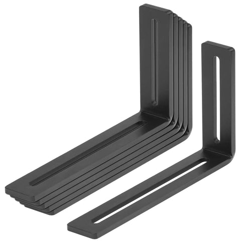 Heavy Duty Adjustable Slotted L Angle Brackets For DIY Framing Rock Solid Corner Support, 6 pack steel construction.