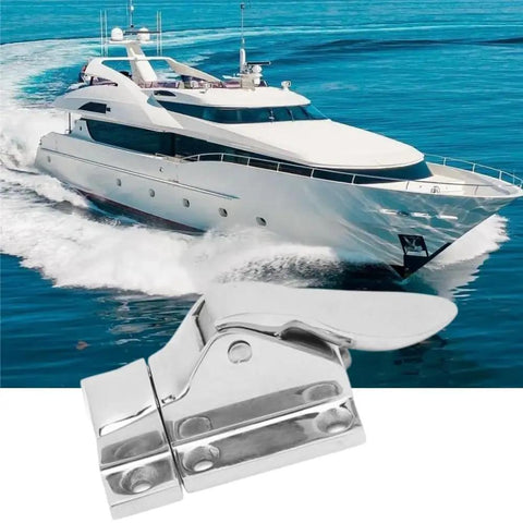 Top Shelf Marine Door Latch Featuring Rock Solid 316 Stainless Steel Construction And Smooth Twist Catch Mechanism built for boat use.