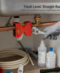 Spirit Level, Foldable, Adjustable Angle Pipe Corner Gauge used for aligning copper pipe with adjustable clamp.