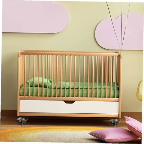 Heavy Duty Vintage Plate Casters With Dual Ball Bearings For Glide Like Butter Furniture Slides And Tough Workbench Hauls Quick Install Slick Rolling Wheels on a wooden crib.