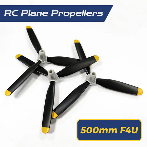 High-Performance 3-Blade RC Plane Propeller Set For F4U Corsair 500mm Brushless 4-Channel Airplane propellers laid out