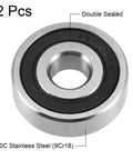 Built Tough Double Sealed Deep Groove Ball Bearings Made From 440C Stainless Steel At 10 By 30 By 9 mm With Abec 1 Rating, showing 2 pieces.