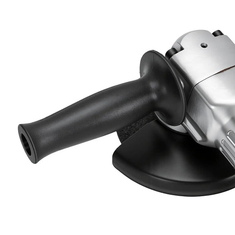 Close-up of the handle on the 5 Inch Pneumatic Angle Grinder Featuring A Badass 11000 Rpm Motor That Knocks Out Tough Metal Cutting Grinding And Polishing Tasks Without Breaking A Sweat Today.
