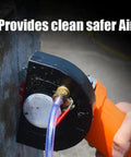 Angle Grinder Shield Kit With Dust Guard Shroud 360 Degree Pro Grade Protective Cover For Wet Cutting And Dust Collection Waterproof Dustproof Guard Easy Install With Dual Sealing Caps Black being used for cutting with visible hoses and installation on a grinder