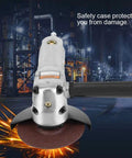 1/4 Pneumatic Angle Grinder Air Polisher 11000 RPM Aluminum Alloy Body with removable side handle in industrial setting.