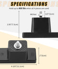 Hardcore Rubber Vibration Isolator Mounting Brackets With 4 Pieces And 8 Screws For AC HVAC Systems specifications showing dimensions.