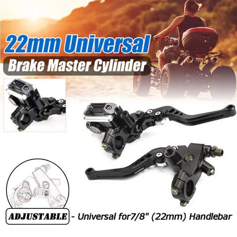Universal Motorcycle Brake And Clutch Lever Set 7/8 Inch Handlebar 22Mm Billet Aluminum Adjustable Black showcased