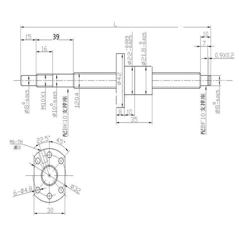 Technical drawing of Pro Grade Linear Guide Rail SBR12 400MM Kit with dimensions for CNC routers and garage shop projects.