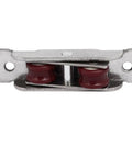 Heavy Duty Double Nylon Rollers Sliding Window Sash Pulley Wheel with red nylon rollers and stainless steel housing for easy install.