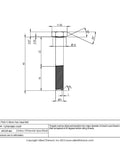 Top Shelf Grade Two Titanium Hex Head Bolts M6 Metric Thread By Forty Millimeter showing detailed dimensions and specifications.
