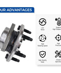 Wheel Bearing And Hub Assembly 513277 Front And Rear Six Lug With ABS Compatible With Buick Enclave Chevy Traverse GMC Acadia