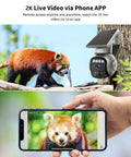 Rugged Wireless Solar Security Camera With 4G Lte Upload And Crisp Five Megapixel Clarity For Yards And Work Sites in action, showing animal video feed.