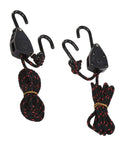 Heavy Duty Kayak And Canoe Bow And Stern Tie Down Straps With Four Piece Adjustable Six Foot Lengths, No Stretch Rope Hanger Ratchet Ties